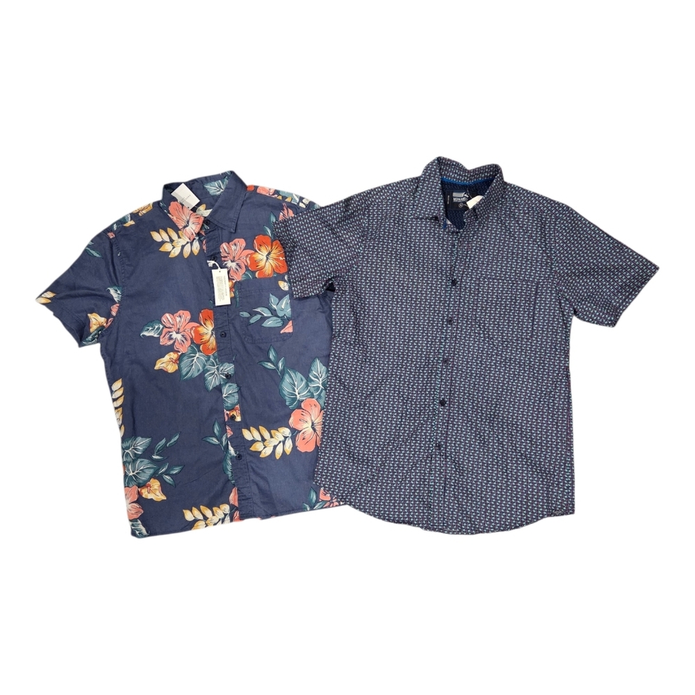 Tropical, Summer, Men's Button Up Shirts, American Eagle, Size M